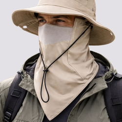 Chapéu Explorer UV40+ com Proteção Facial e de Pescoço