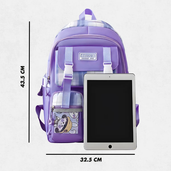 Kit Mochila Completa 5 Peças Feminina Moderna