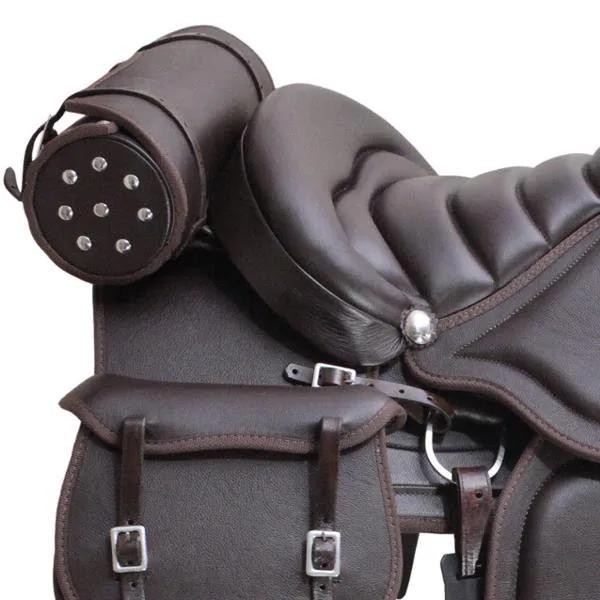Sela Americana AG215 c/ Alforje e Porta Whisky 16 polegadas (Marrom)