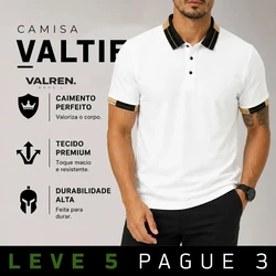 [LEVE 5 PAGUE 3] Camisa Masculina Valtieri em Algodão e Poliéster (Presença de Verdade!)