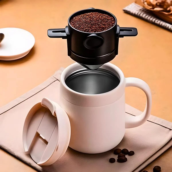 Filtro de café dobrável portátil