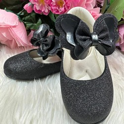 Sapatilha Flor Di Mila - Preta Glitter