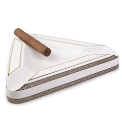 Cinzeiro de Ceramica para 3 Charutos Motier - Branco