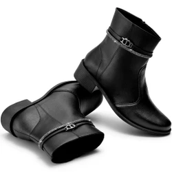 Bota Feminina Montaria Rasteira Cano Baixo