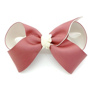 Laço de Cabelo - Duplo Rubi Branco e Rosa