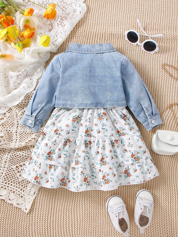 Conjunto Jaqueta e Vestido Floral