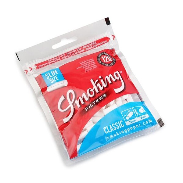 Filtro para Cigarro Smoking Slim 6mm (Pacote com 120)