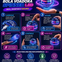 Bola Voadora Spinner LED