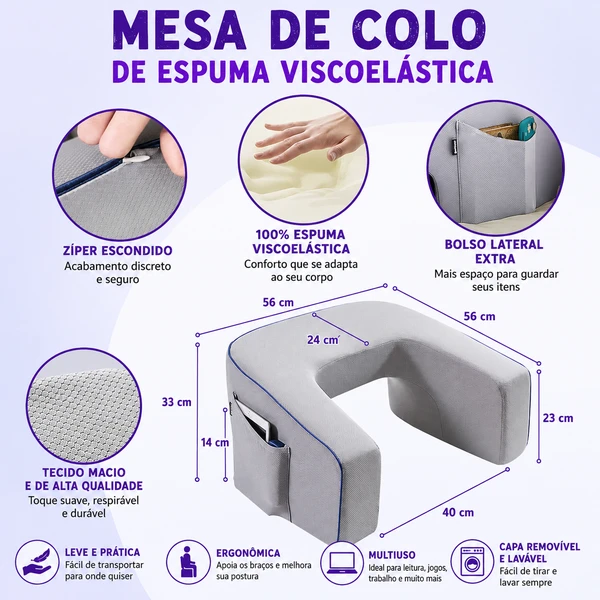 Almofada Ergonómica com Apoio para Braços