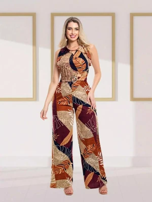 Macacão Pantalona Elegante Moda Feminina
