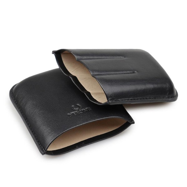 Porta 3 Charutos em Couro Nerone Sublime - Preto