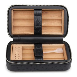 Umidor de Viagem Cohiba para 6 Charutos em Couro - Preto