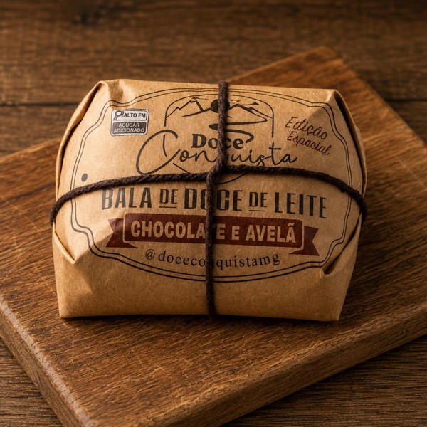 Bala de Doce de Leite com Chocolate e Avelã - 300g