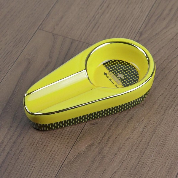 Cinzeiro de Cerâmica para 1 Charuto Cohiba - Amarelo