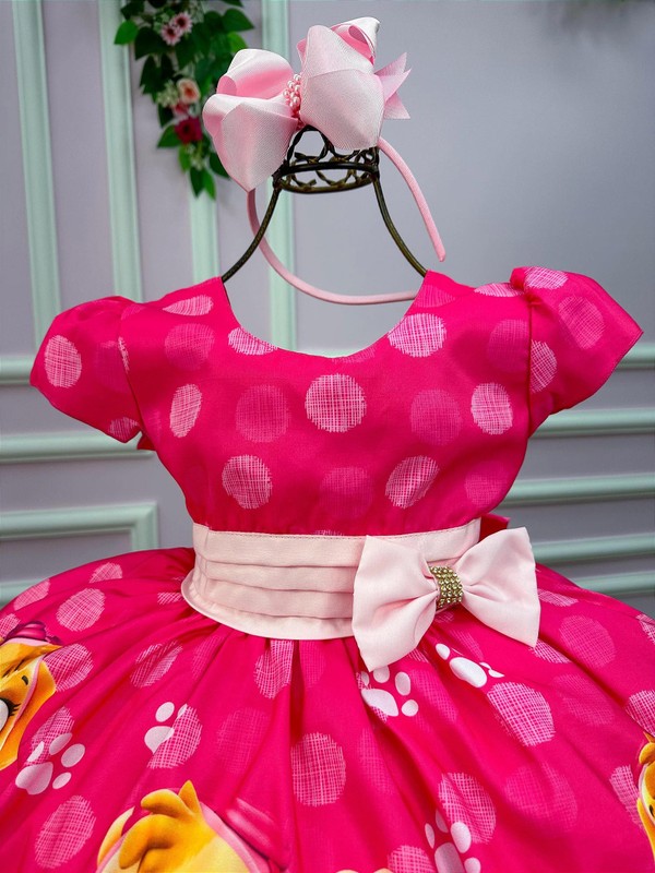 Vestido Temático - Skye - Patrulha Canina Pink 