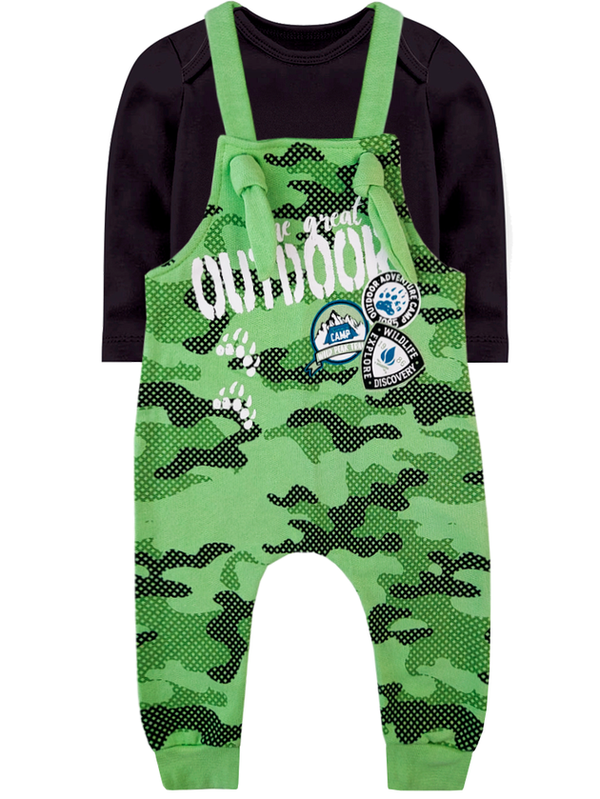 JARDINEIRA  INFANTIL MOLETOM PELUCIADO CAMUFLADA