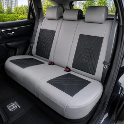 Kit Completo de Capas para Banco de Carro Averon em Couro Legítimo Universal 5 Lugares Com Airbag + Tapetes e Capa de Volante