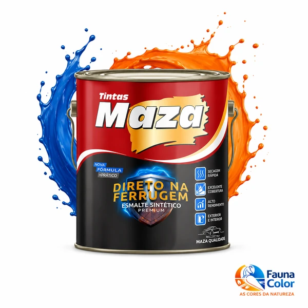 Tinta esmalte direto na ferrugem Maza 3,6L