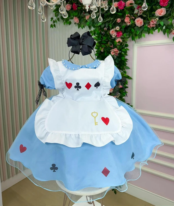 Vestido Temático Luxo - Alice no Pais das Maravilhas  