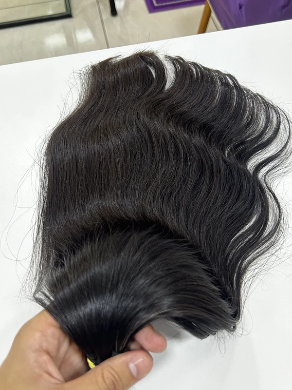 Cabelo Brasileiro Castanho 50 cm Liso (Leves Ondulações) - 100gr