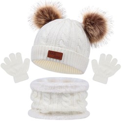 Kit Infantil Touca + Luva + Cachecol Charmoso
