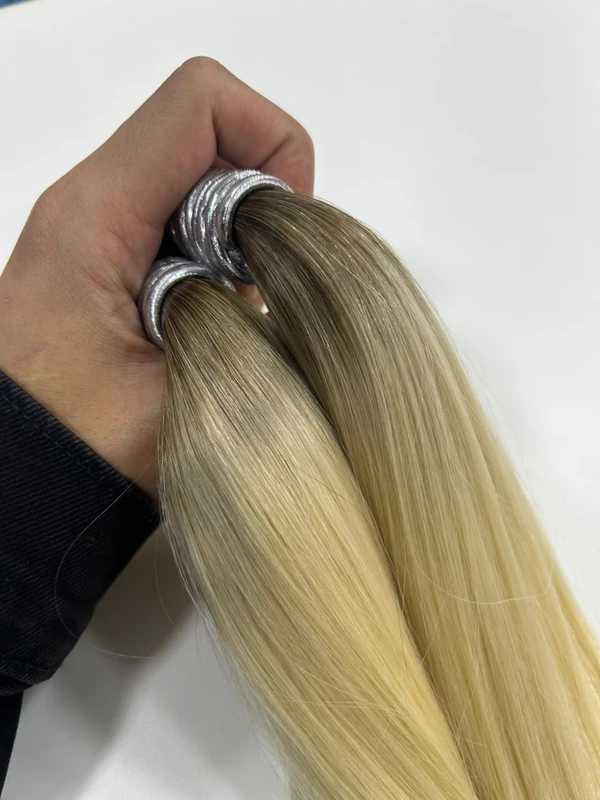 Cabelo Vietnamita Loiro Raiz Escura 55cm - 100gr