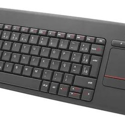 Teclado Multimídia C3Tech WT200BK Sem Fio 2.4GHz ABNT2 com Touchpad