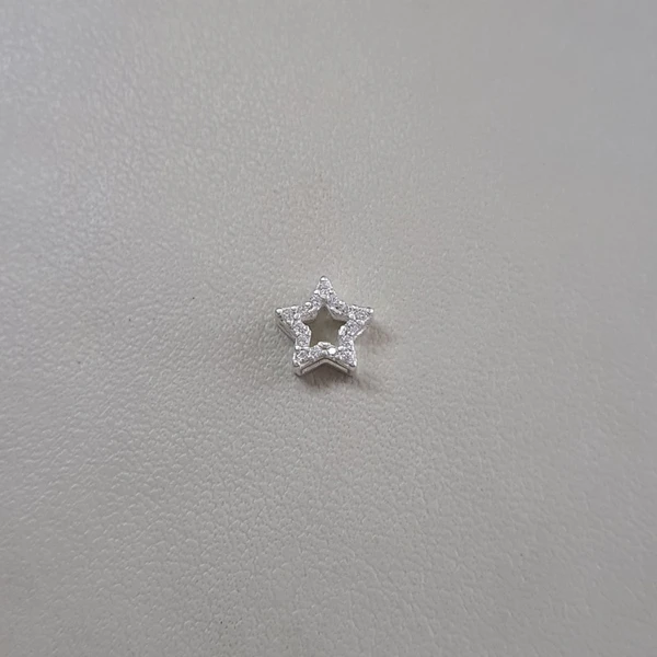 Pingente Galeria Zircônia Estrela 0,80MM (15) BRANCA