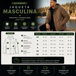 Jaqueta Masculina Mavero em Interior Forrado Térmico a Prova D'Água e Capuz Removível +BRINDES: Relógio, Cinto e Carteira