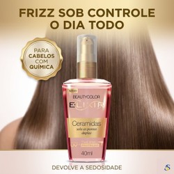 Elixir Ceramidas BeautyColor Sela Pontas Duplas e Controla Frizz em Cabelos Danificados por Química e Calor sem Deixar Aspecto Oleoso ou Pesado 40ml