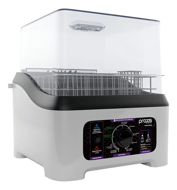 Lava Louças Portátil Praxis 8 Programas 3L Capacidade