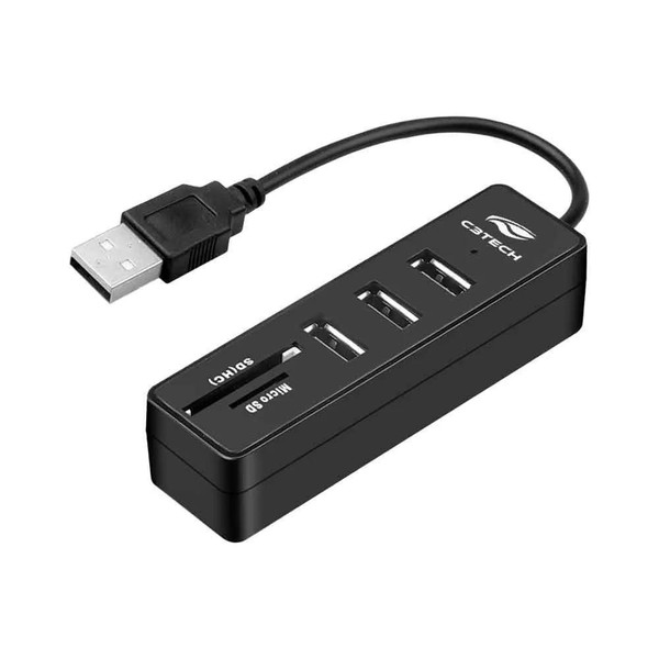 Hub USB C3Tech 2.0 5 Portas - HU-L200BK