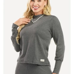 Conjunto Inverno Canelado Cotelê Flare Mescla