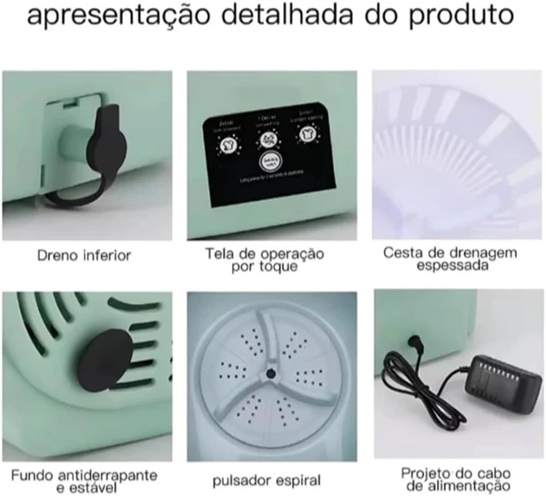 Mini máquina de lavar roupa dobrável portátil