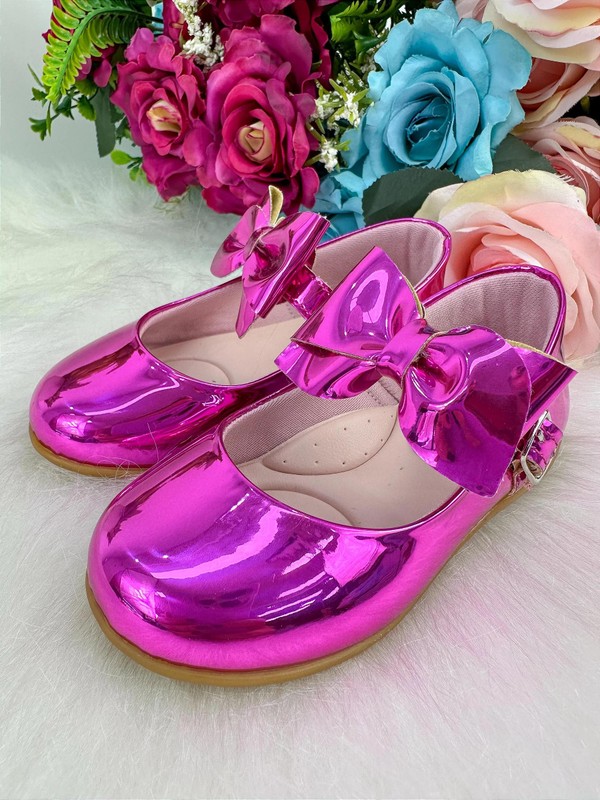 Sapatilha Doce Pé - Laço Pink Metalizado