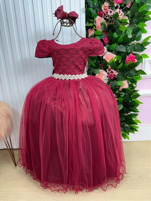 Vestido Luxuoso Longo Rendando – Marsala