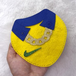 Camiseta Brasil Corrente de Ouro - Feltro - 4 UNID