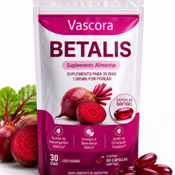 Betalis Extrato De Beterraba - circulação saudável e bem-estar cardiovascular + Frete Grátis 