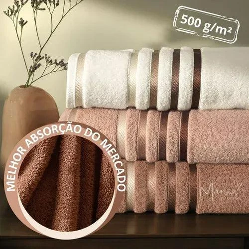 10 Peças Toalhas Banho Gigante Fio Penteado Lumina KIT — foto 1