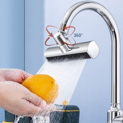 Nova cozinha cachoeira de três modos universal giratória extensão torneira à prova de respingo bocal pia multi-função