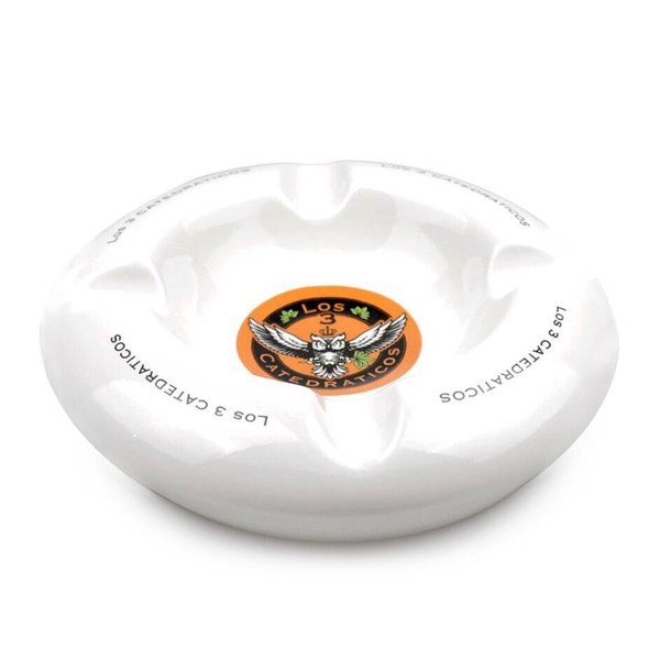 Cinzeiro para 4 Charutos de Porcelana Los 3 Catedraticos - Branco