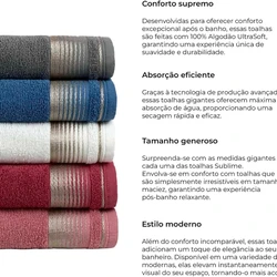 Kit Com 10 Toalhas Banhão Gigante Alta Absorção Sublime 70x150cm