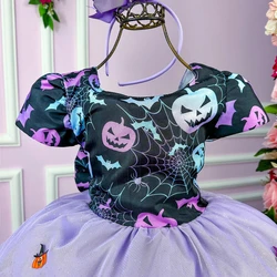 Vestido Temático - Halloween - Preto C/Lilás 