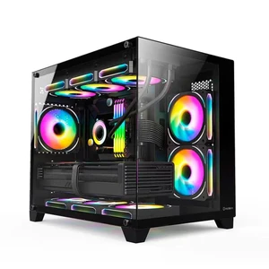 Gabinete Gamer Fortrek Clarity Frontal e Lateral em Vidro Micro ATX Preto