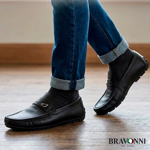 [COMPRE 1 E LEVE 2] Mocassins casuais de couro nobre, leves, confortáveis e respiráveis