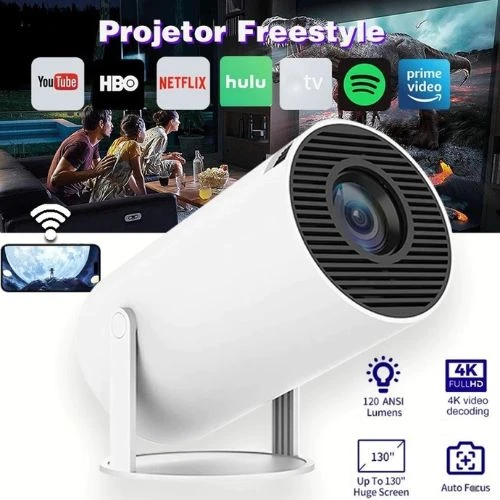 Projetor Inteligente HY300 PRO 4K Android 11 WiFi e Bluetooth