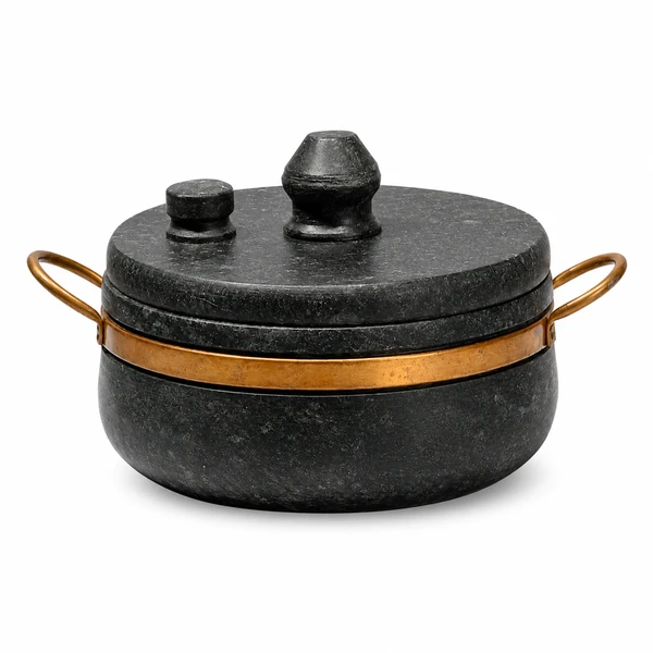 PANELA DE PRESSÃO DE PEDRA + BRINDE ESPECIAL