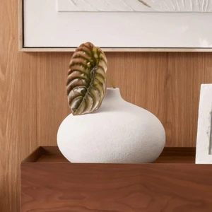 Vaso Decorativo em Cerâmica Cinza 26cm