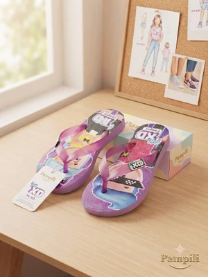 CHINELO LOVE PK XD PAMPILI ROSA LILAS/COLORIDO
