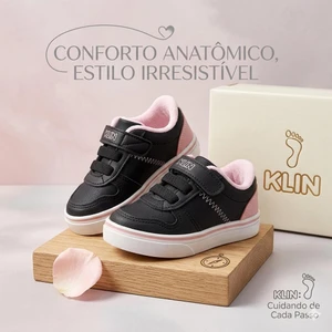 TENIS FREESTYLE BABY PRETO/ROSA BALLET/ROSA CLARO KLIN - 259049